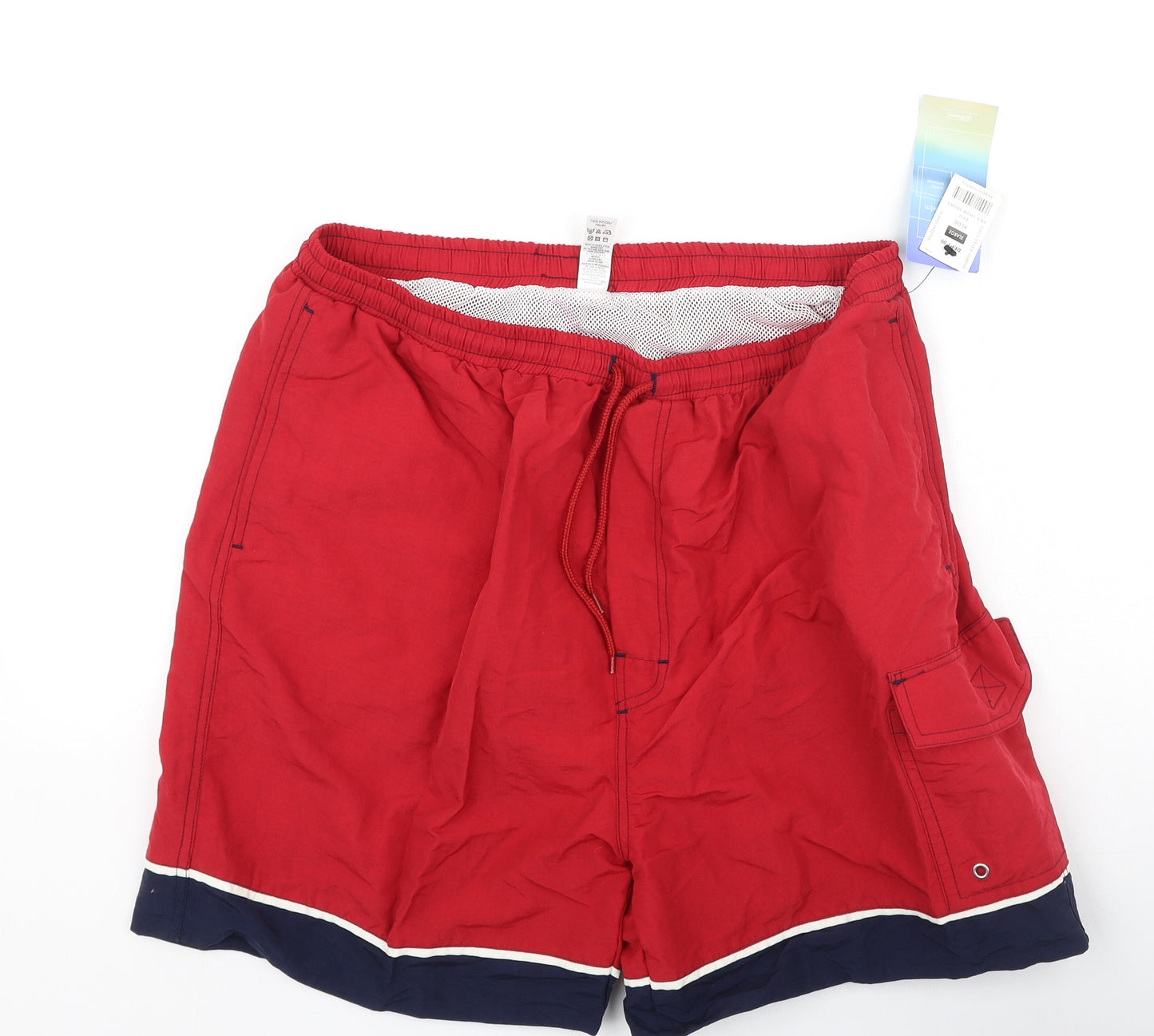 Dunnes Stores Mens Red  Polyester Sweat Shorts Size XL L6 in Regular