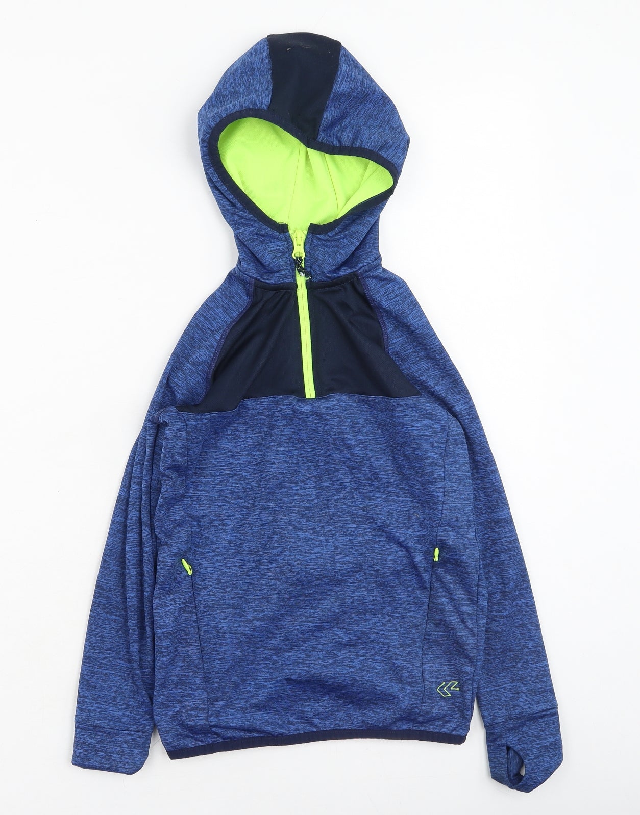 Dunnes Stores Boys Blue Round Neck  Polyester Full Zip Jumper Size 7-8 Years