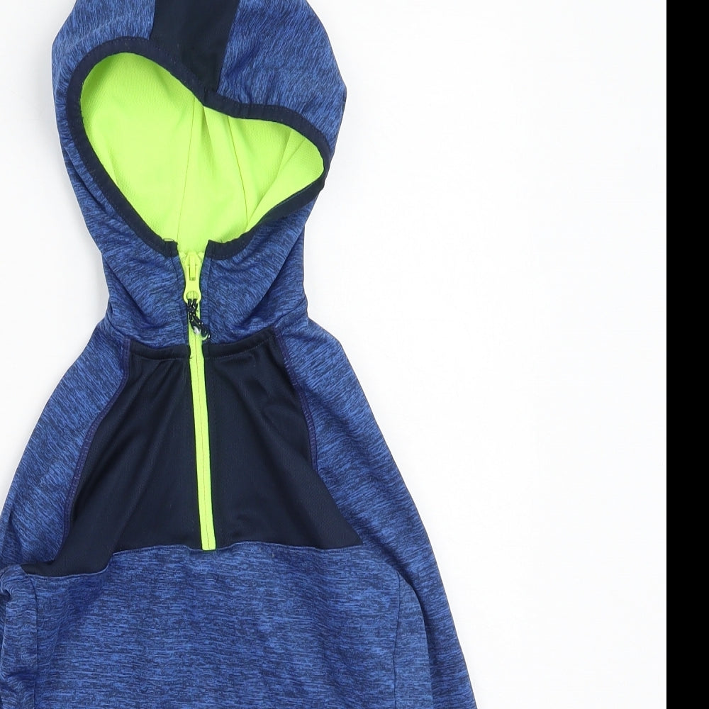 Dunnes Stores Boys Blue Round Neck  Polyester Full Zip Jumper Size 7-8 Years