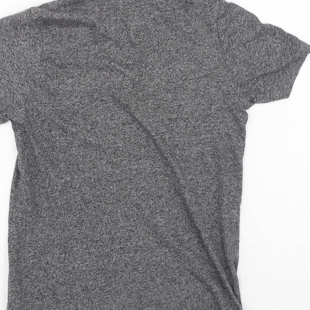 F&F Boys Grey  Polyester Basic T-Shirt Size 7-8 Years Round Neck