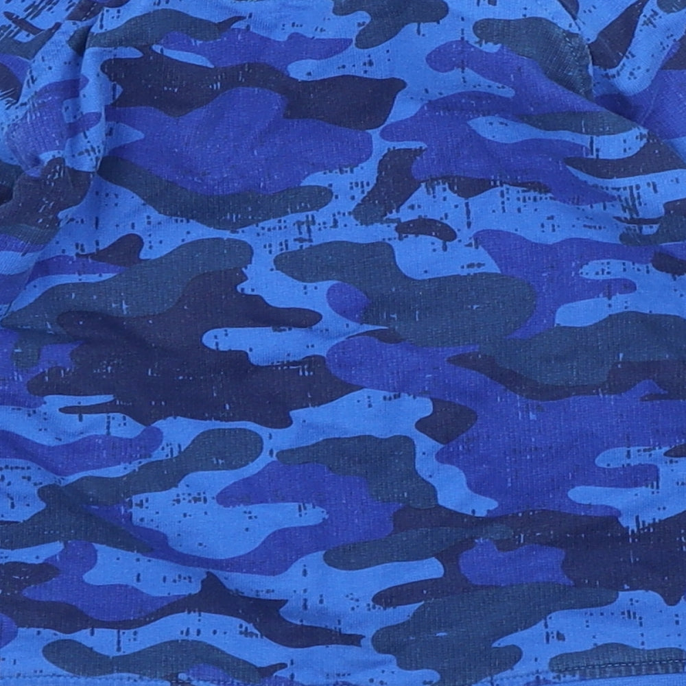 Mountain Warehouse Boys Blue Camouflage Cotton Pullover Sweatshirt Size 2-3 Years