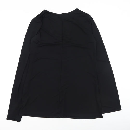 ASOS Womens Black  Polyester Basic Blouse Size 12 V-Neck