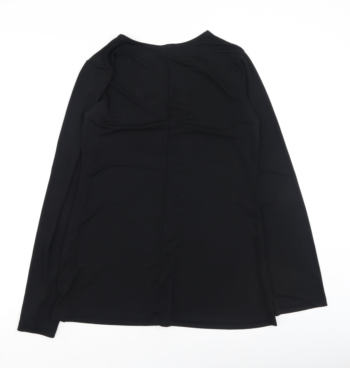 ASOS Womens Black  Polyester Basic Blouse Size 12 V-Neck