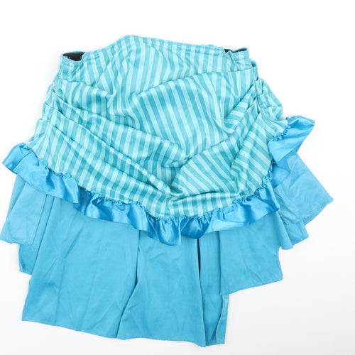 Smiffys Womens Blue Striped Polyester Mini Skirt Size S    - fancy dress