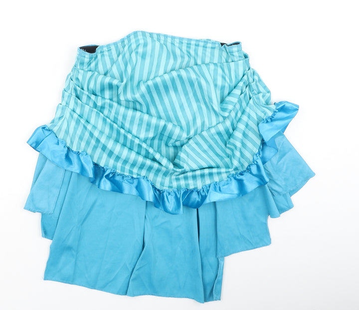 Smiffys Womens Blue Striped Polyester Mini Skirt Size S - fancy dress