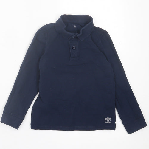 Star Boys Blue  Cotton Basic Polo Size 6 Years Collared Button
