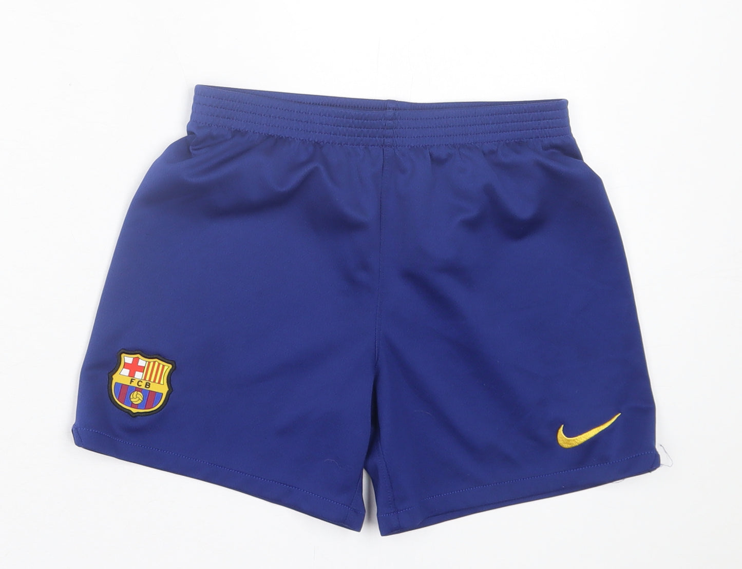 Nike Boys Blue  Polyester Sweat Shorts Size 5-6 Years  Regular Tie - Barcelona FC
