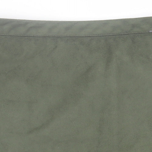 Primark Womens Green  Polyester A-Line Skirt Size 10   Zip