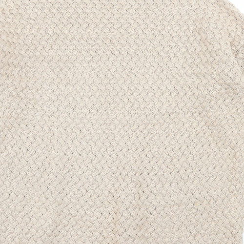 Dunnes Stores Womens Beige High Neck  Acrylic Pullover Jumper Size M