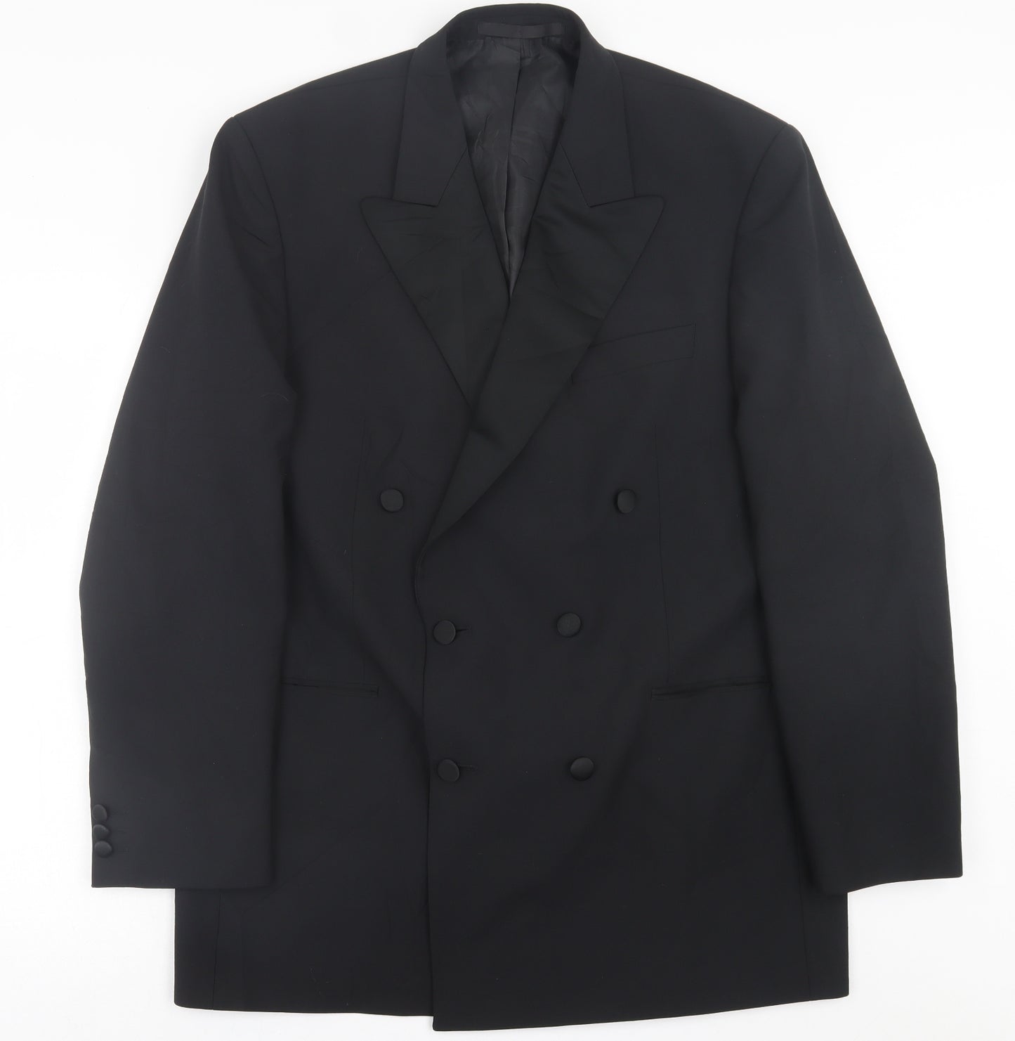 Marks and Spencer Mens Black  Wool Jacket Suit Jacket Size 42