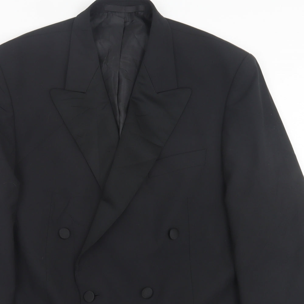 Marks and Spencer Mens Black  Wool Jacket Suit Jacket Size 42