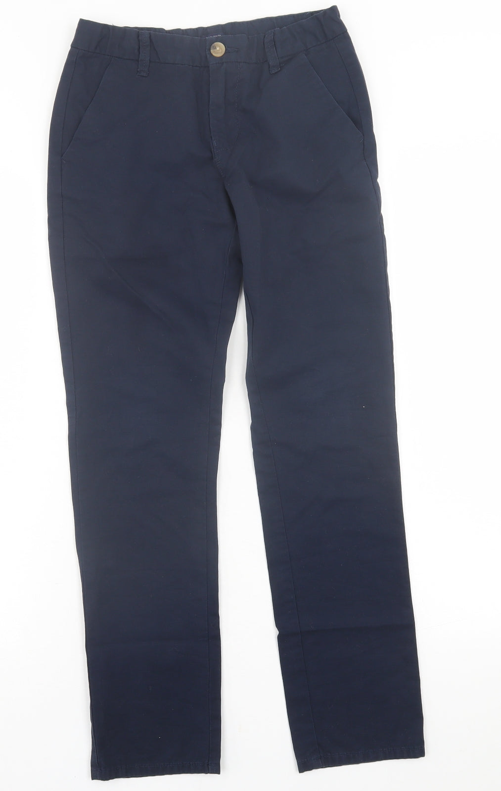 Kiabi Boys Blue  Cotton Chino Trousers Size 12 Years  Regular Button