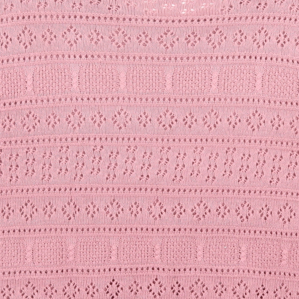 St.Micheal Womens Pink  Acrylic Basic T-Shirt Size 12 Crew Neck