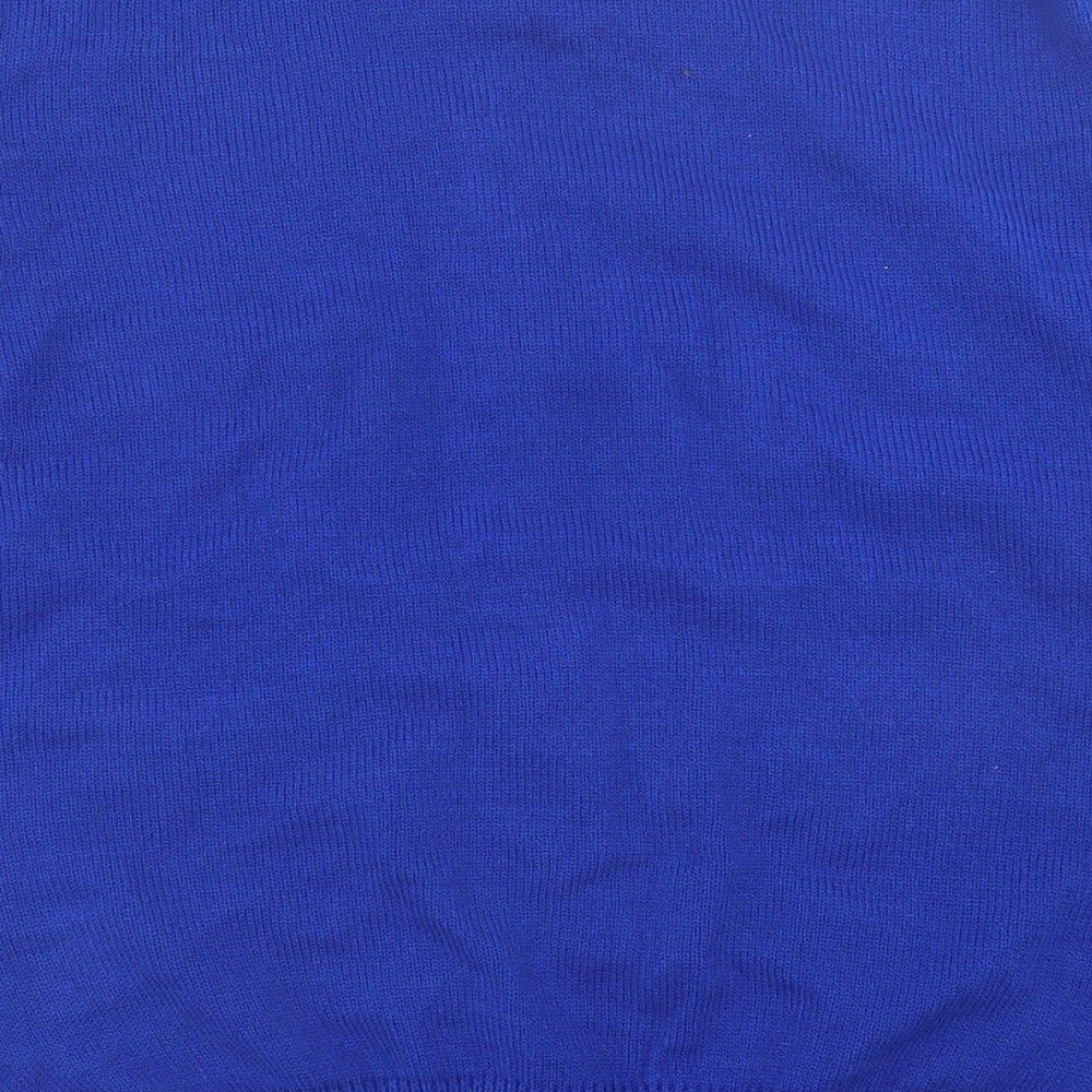 Easy Mens Blue Crew Neck  Acrylic Pullover Jumper Size XL   - christmas jumper