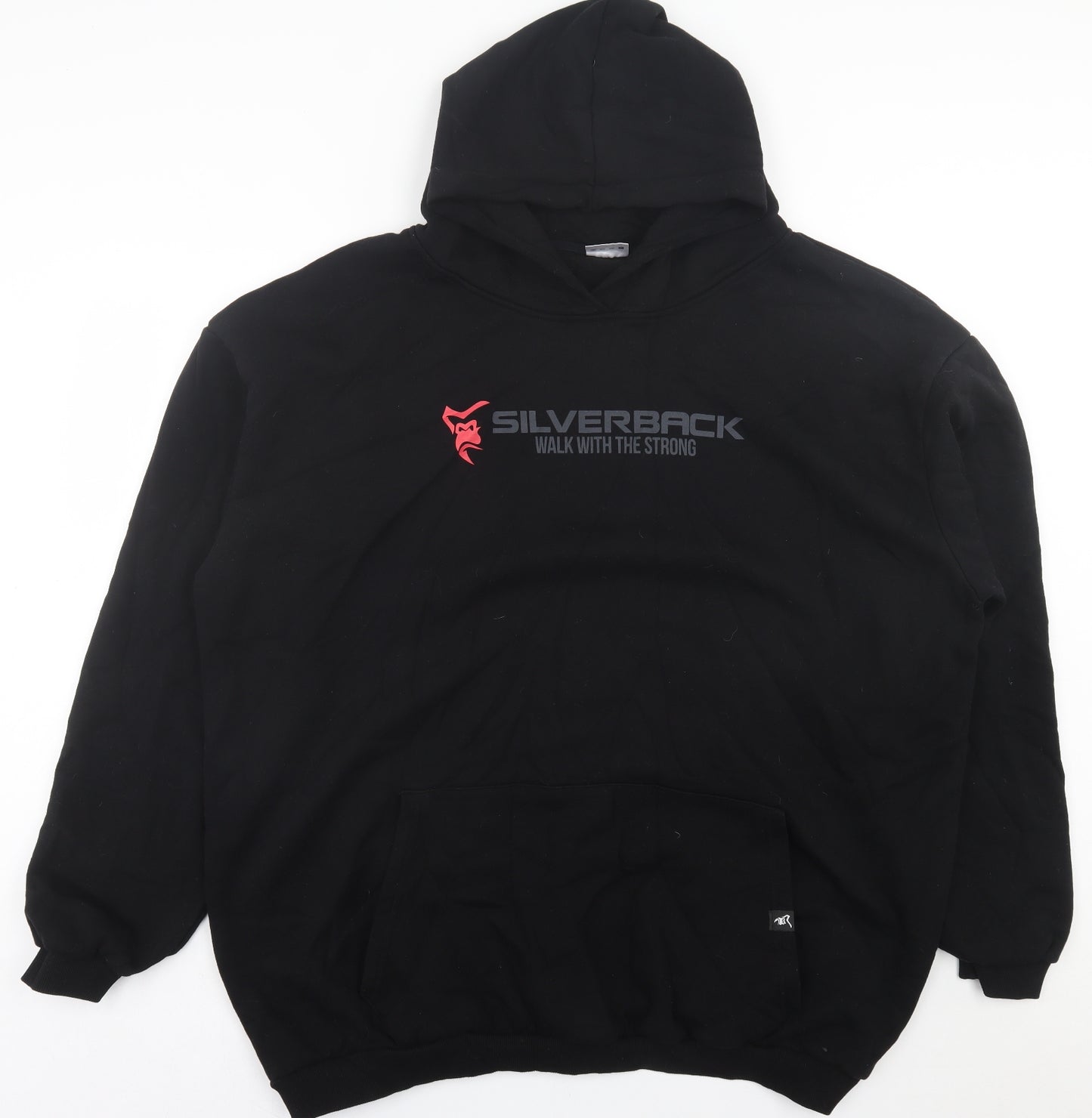 Silverback Mens Black  Cotton Pullover Hoodie Size 4XL
