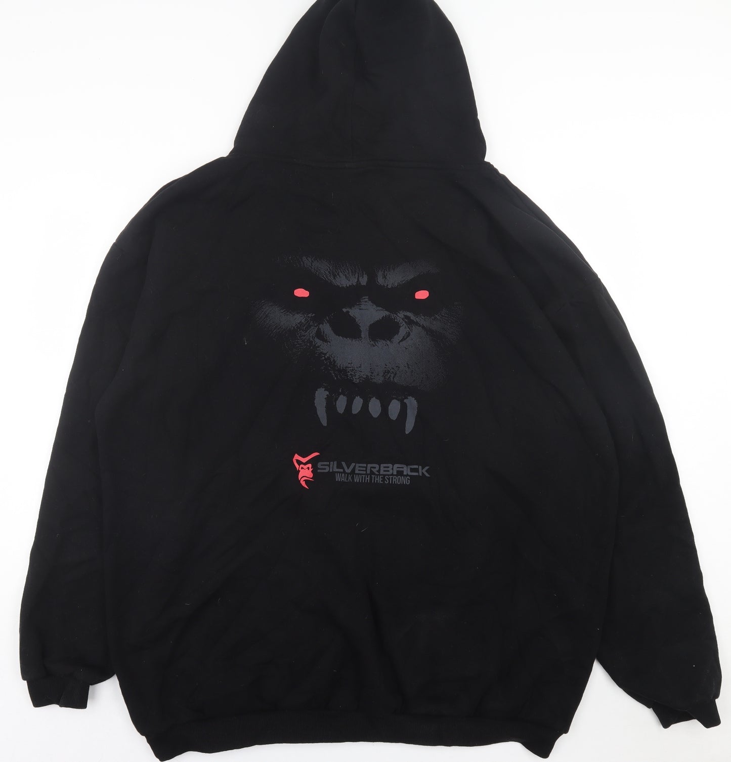 Silverback Mens Black  Cotton Pullover Hoodie Size 4XL