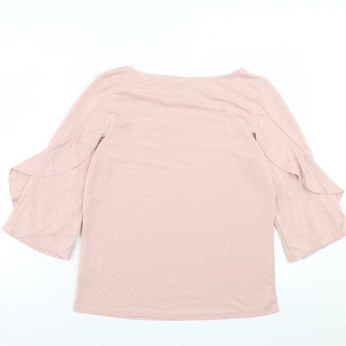 Free Quent Womens Pink  Modal Basic T-Shirt Size XS Crew Neck