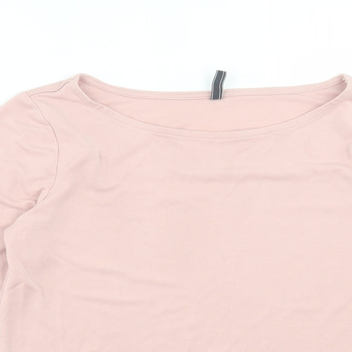 Free Quent Womens Pink  Modal Basic T-Shirt Size XS Crew Neck