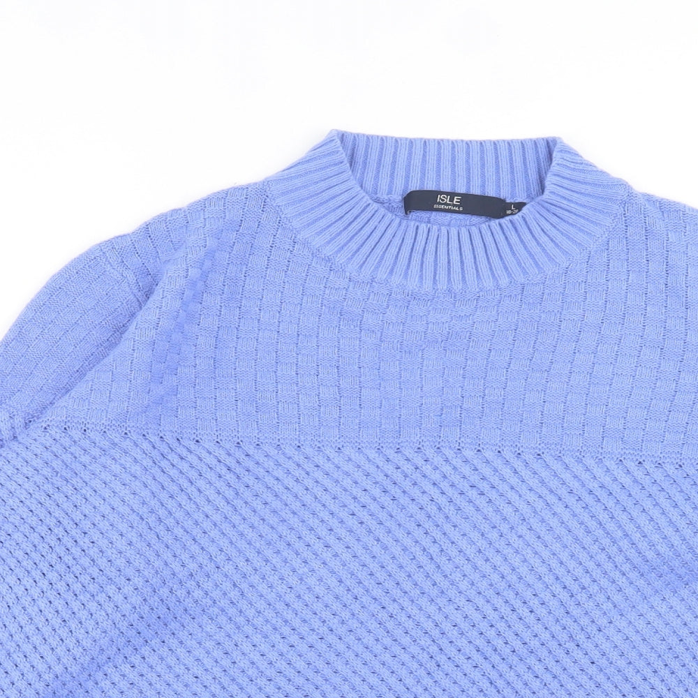 EWM Womens Purple High Neck  Acrylic Pullover Jumper Size L