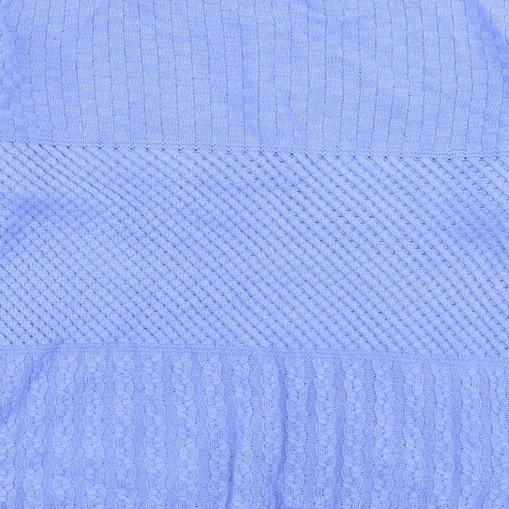 EWM Womens Purple High Neck  Acrylic Pullover Jumper Size L