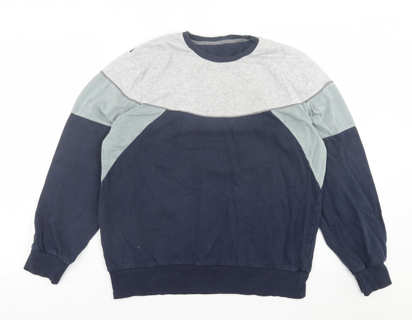 George Mens Blue  Cotton Pullover Sweatshirt Size M