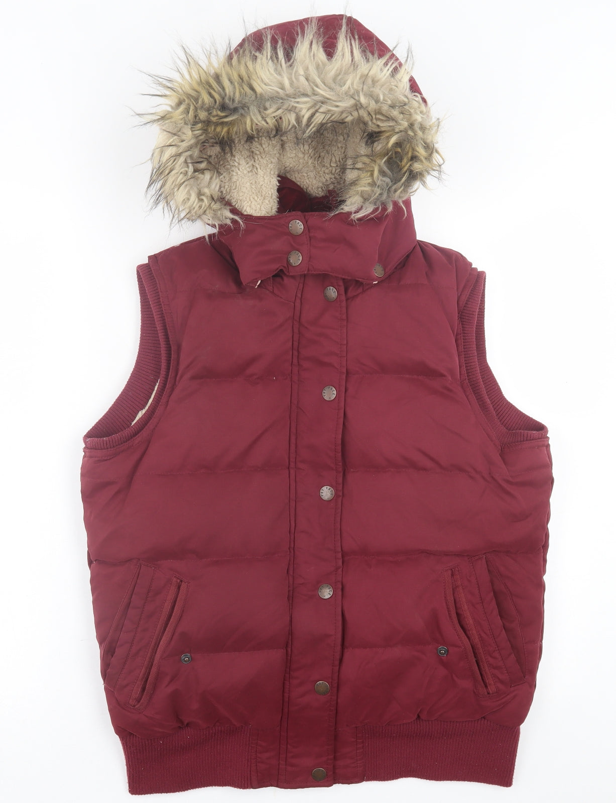 Fat Face Womens Red   Gilet Jacket Size 12  Zip