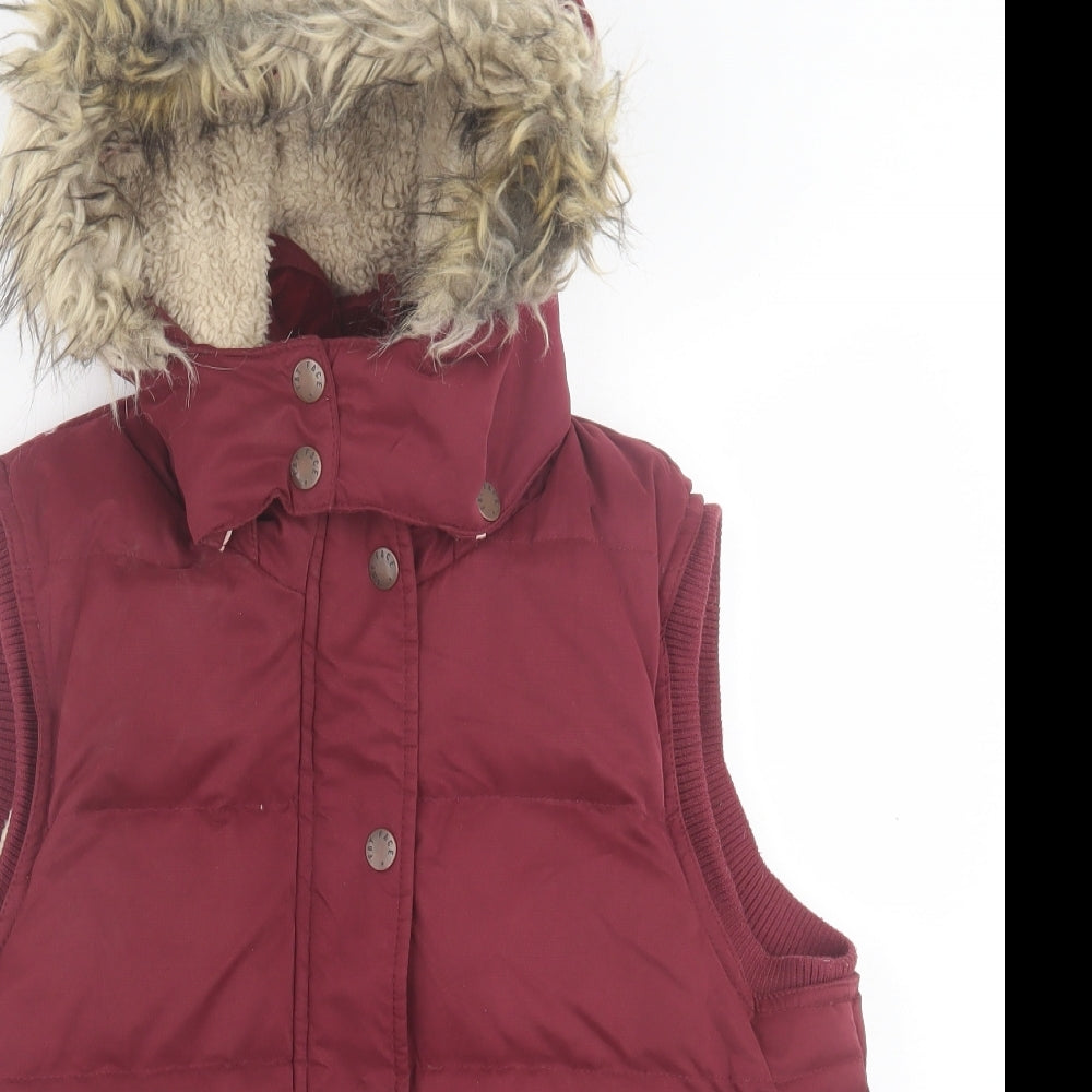Fat Face Womens Red   Gilet Jacket Size 12  Zip