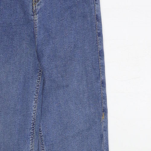 Topshop Womens Blue  Cotton Skinny Jeans Size 25 in L30 in Regular Button