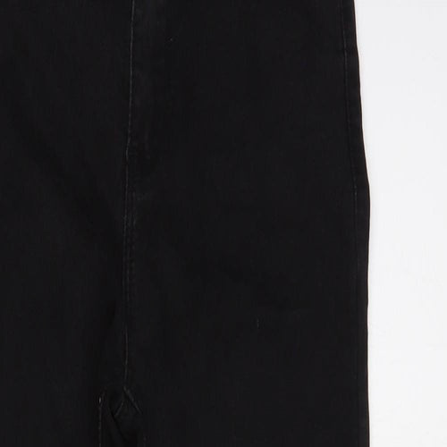 Monokrom Womens Black  Cotton Skinny Jeans Size 6 L25 in Regular Button