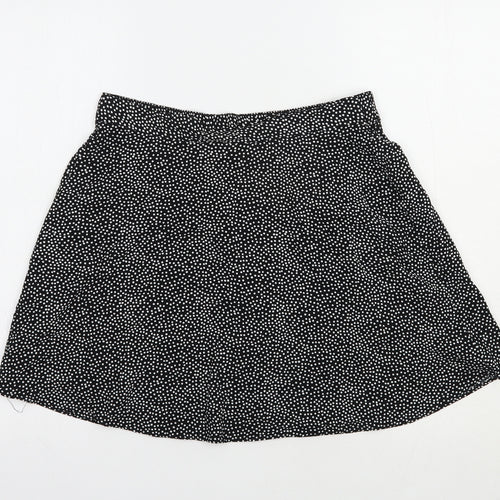 Papaya Womens Black Animal Print Viscose Mini Skirt Size 8