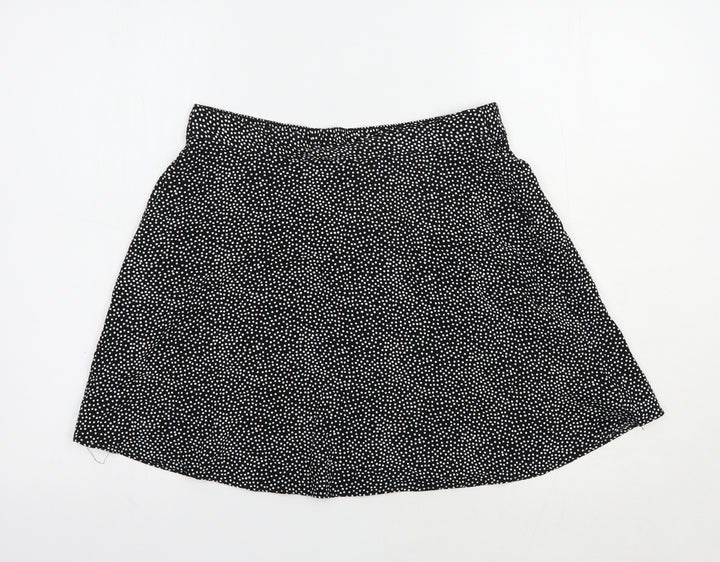 Papaya Womens Black Animal Print Viscose Mini Skirt Size 8