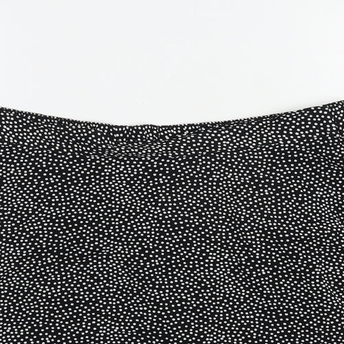 Papaya Womens Black Animal Print Viscose Mini Skirt Size 8