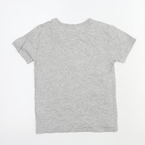 NEXT Boys Grey  Cotton Pullover T-Shirt Size 6 Years Crew Neck Pullover - Game On