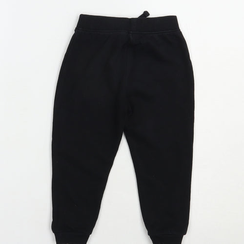 Dunnes Stores Girls Black  Cotton Jogger Trousers Size 2-3 Years  Regular Drawstring