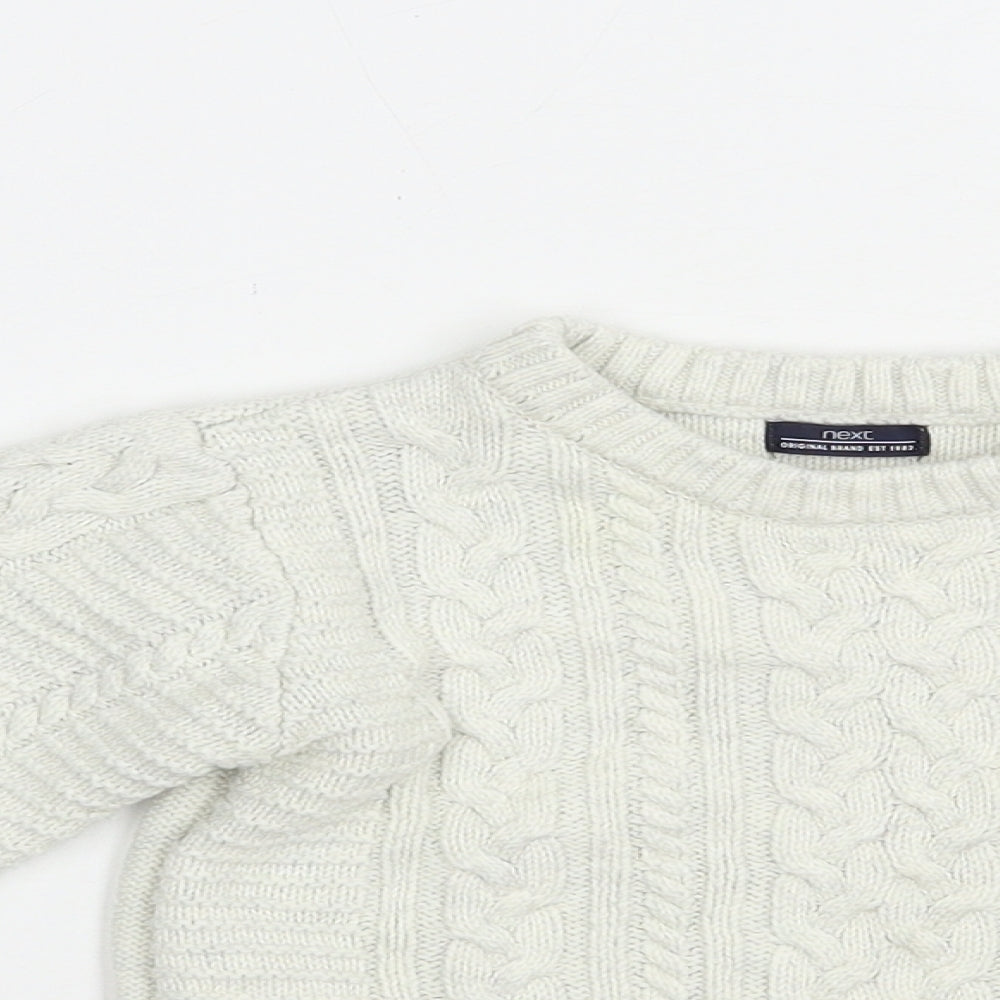 NEXT Baby White  Cotton Pullover Jumper Size 12-18 Months  Button
