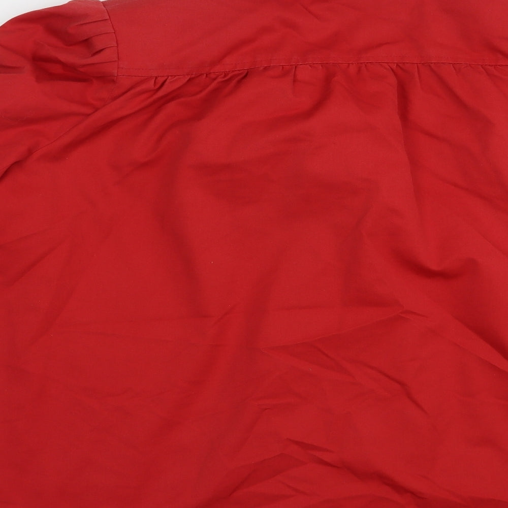 Aquascutum Womens Red   Pea Coat Coat Size L  Button