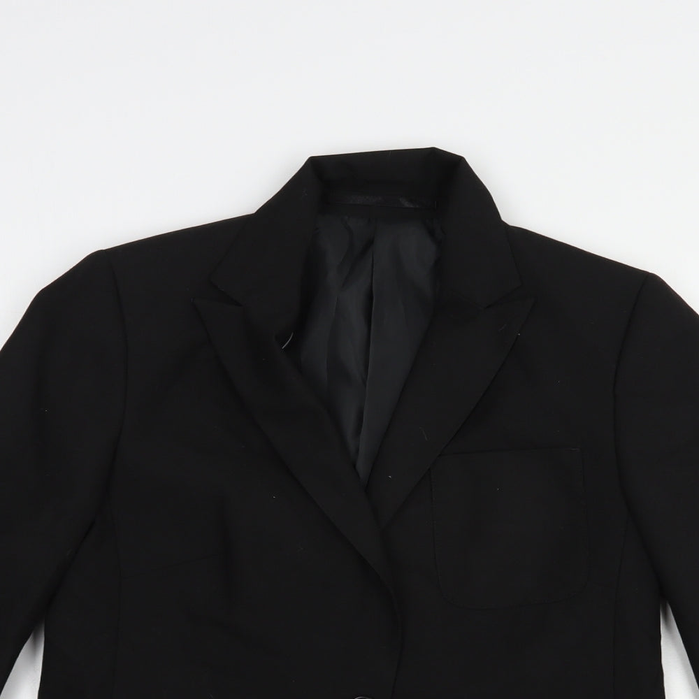 Marks and Spencer Boys Black   Jacket Blazer Size 13-14 Years  Button