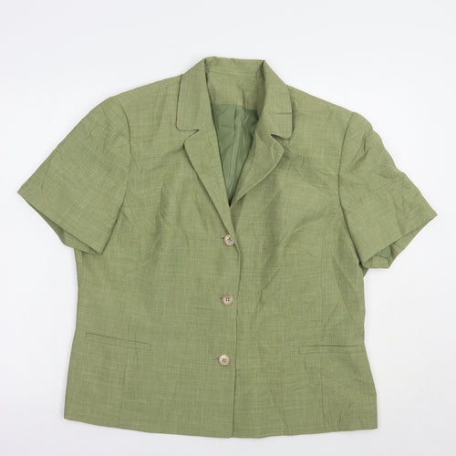 Debenhams Womens Green   Jacket Blazer Size 16  Button