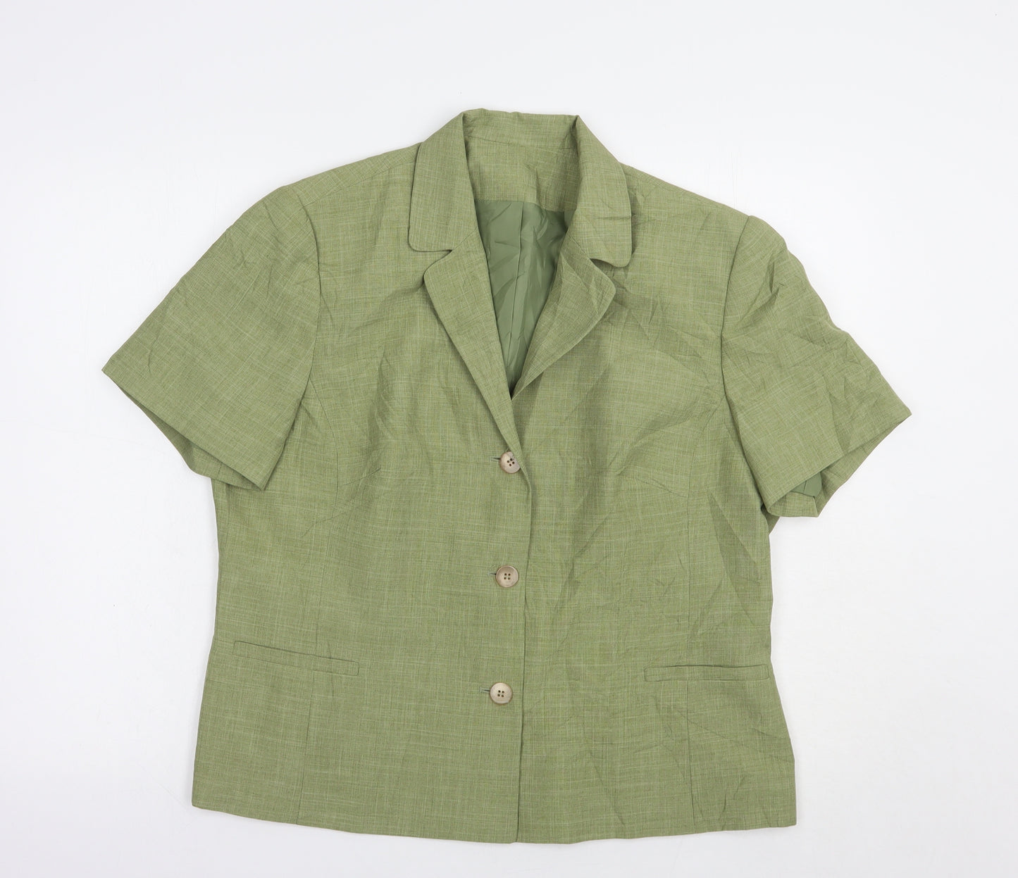 Debenhams Womens Green   Jacket Blazer Size 16  Button