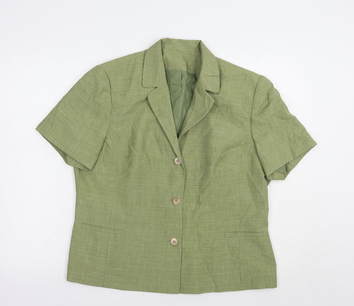 Debenhams Womens Green   Jacket Blazer Size 16  Button