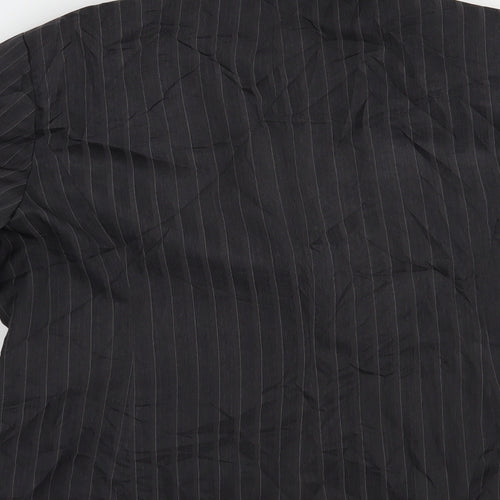George Womens Grey Striped  Jacket Blazer Size 16  Button