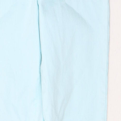 Preworn Womens Blue  Cotton Skinny Jeans Size 28 in L29 in Regular Button