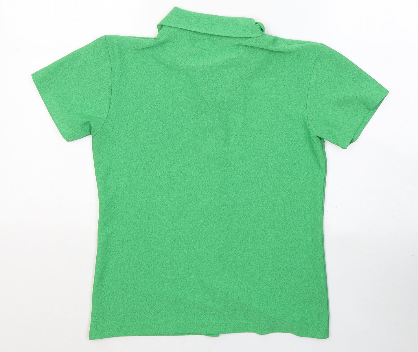 Etam Womens Green  Polyester Basic Button-Up Size 10 V-Neck