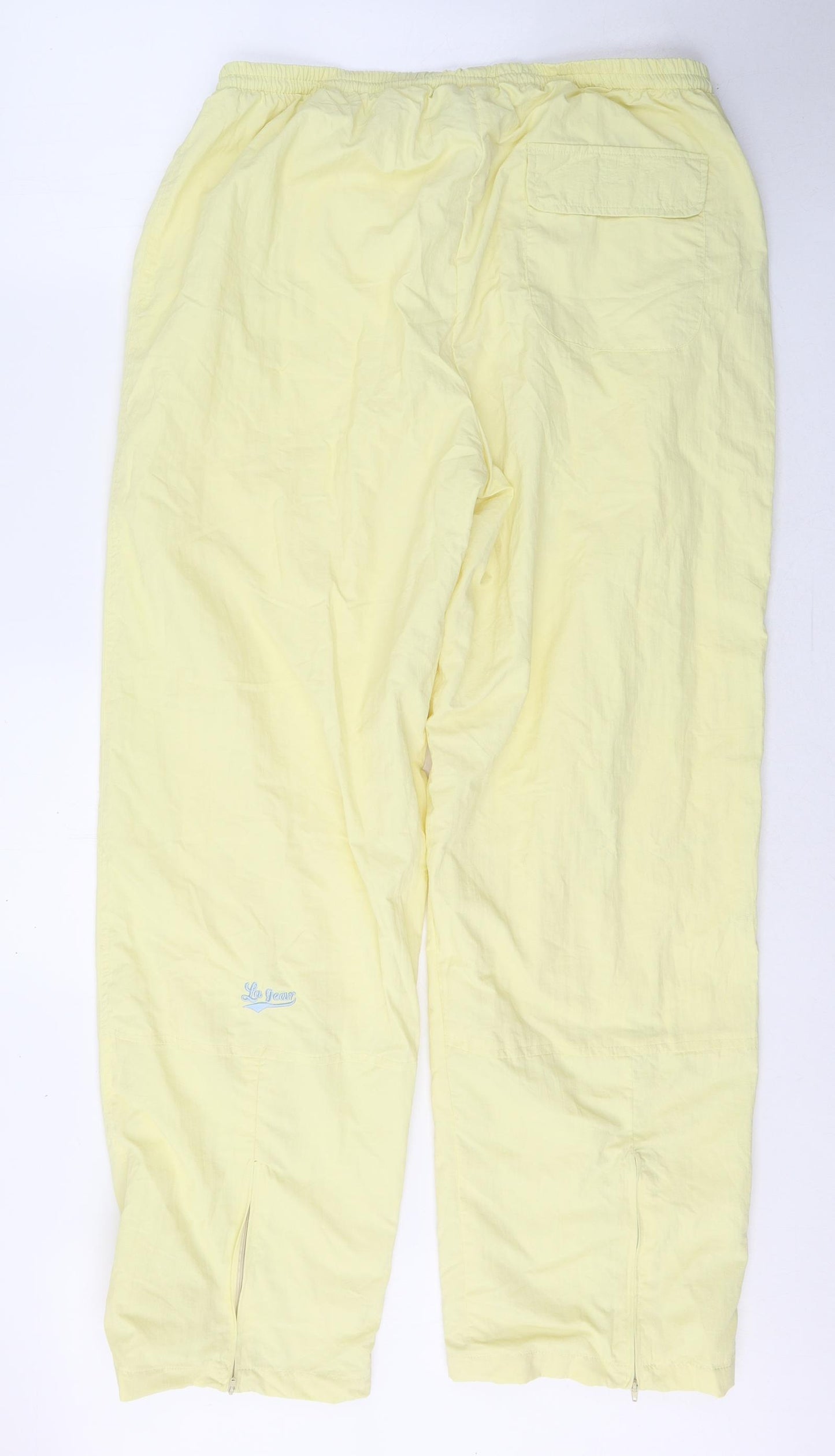 LA Gear Womens Yellow  Nylon Trousers  Size XL L30 in Regular Tie