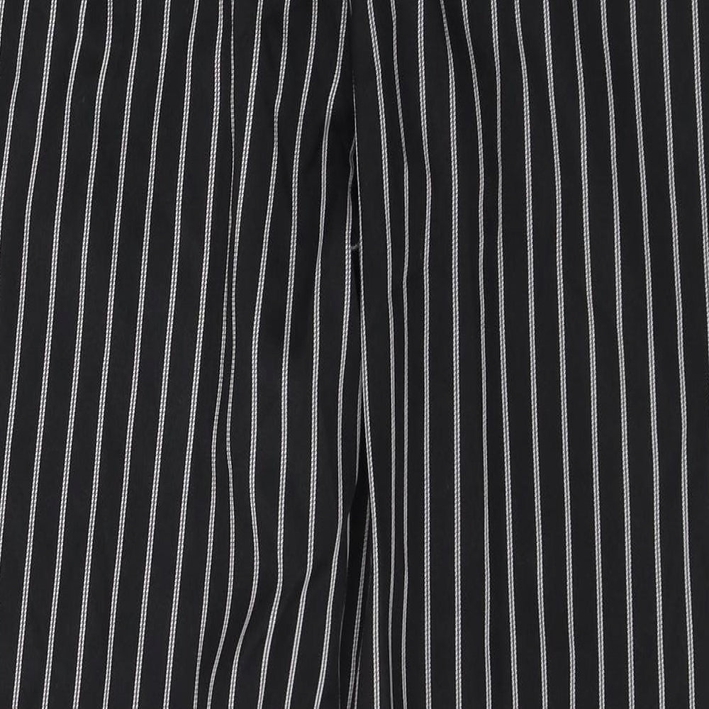 Urban Outfitters Womens Black Striped Polyester Trousers  Size S L31 in Regular Button