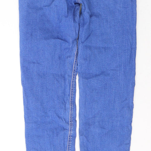 Stradivarius Womens Blue  Cotton Skinny Jeans Size 6 L26 in Slim Button