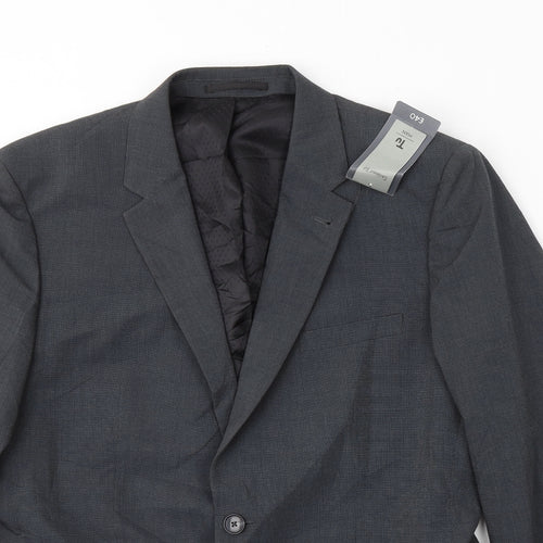 TU Mens Grey  Polyester Jacket Suit Jacket Size 40