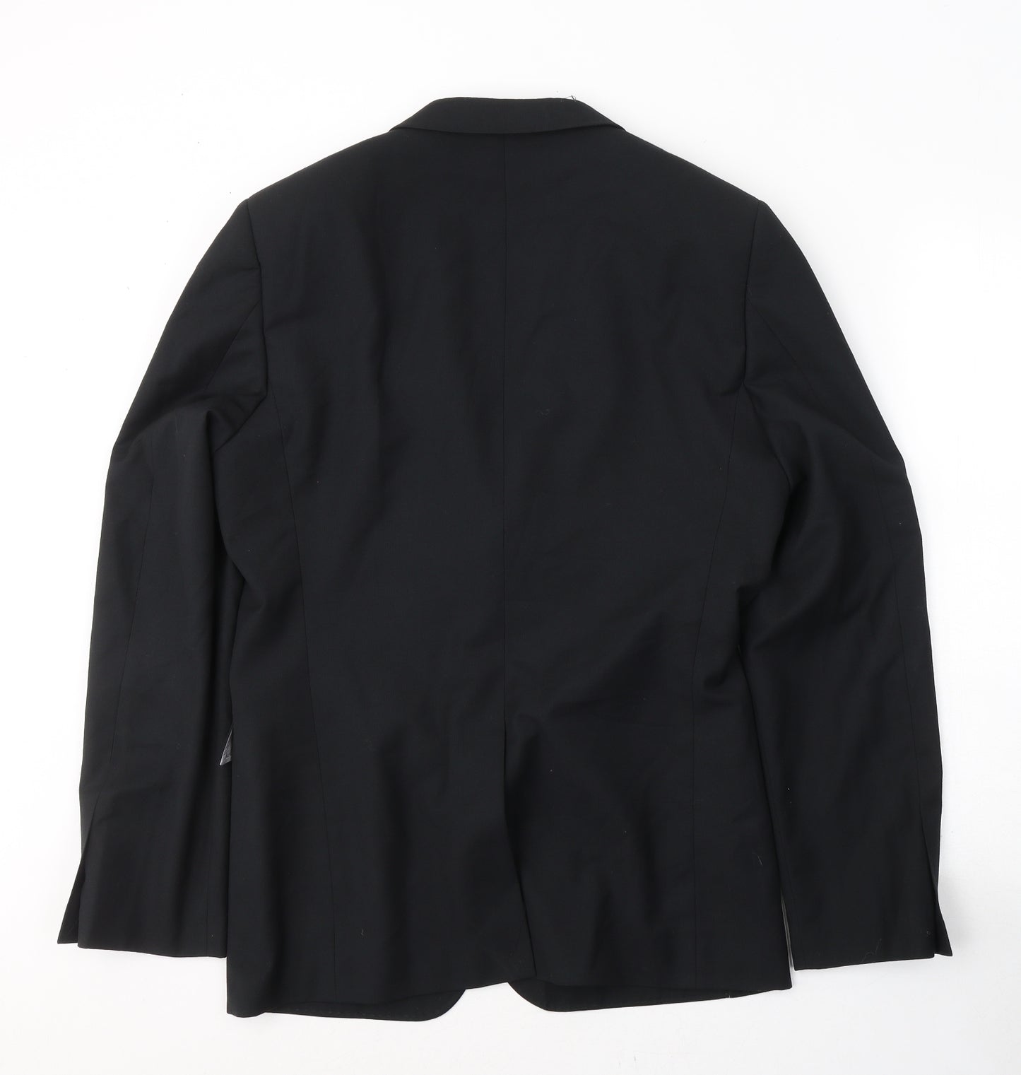 valentino Mens Black  Polyester Jacket Suit Jacket Size 38
