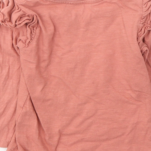 Primark Girls Pink  Cotton Pullover Casual Size 2-3 Years Round Neck Pullover - A heart full of flowers