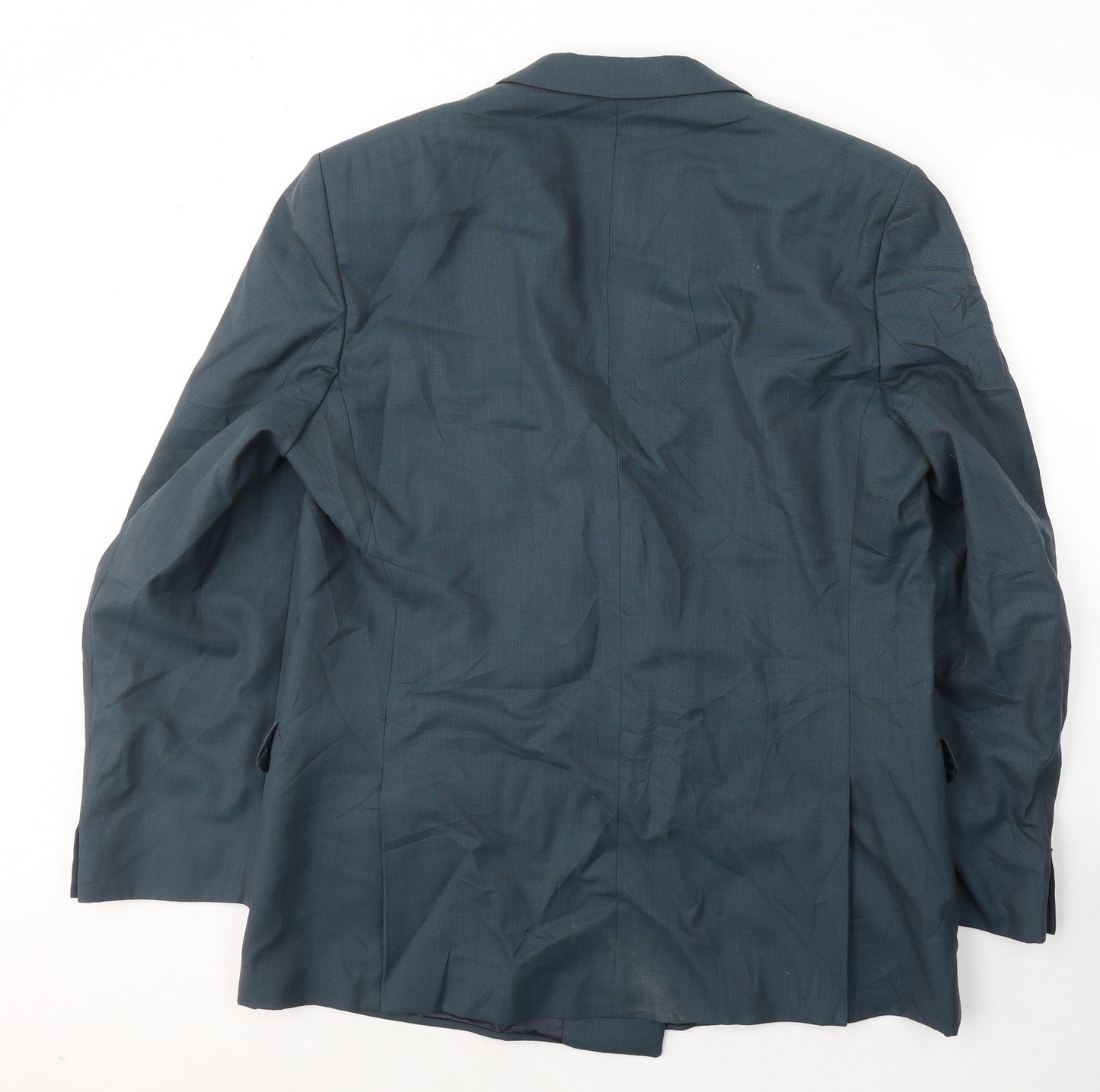 Magee Mens Blue  Wool Jacket Suit Jacket Size 44